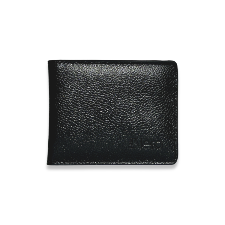 Billetera en cuero color negro, para hombre