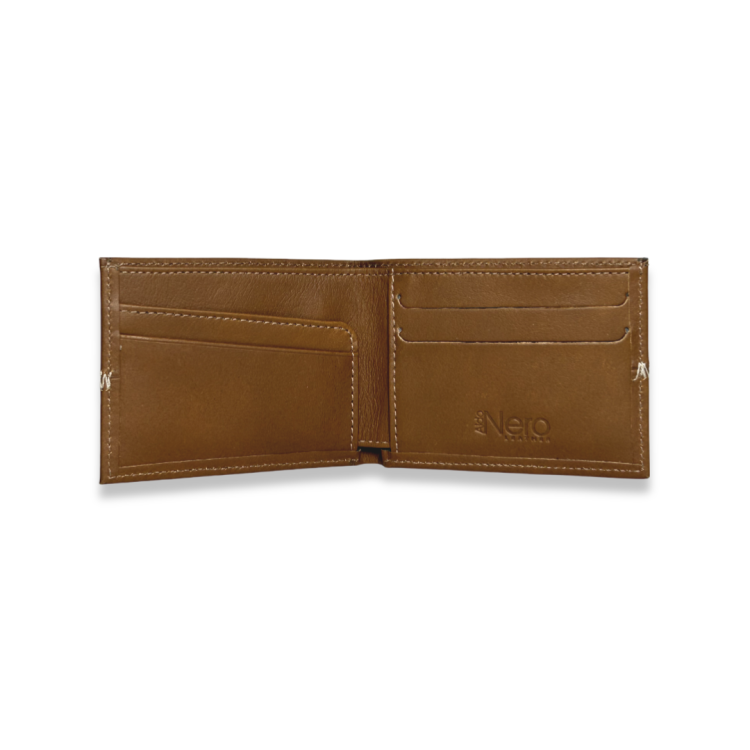 Billetera en cuero color natural, para hombre