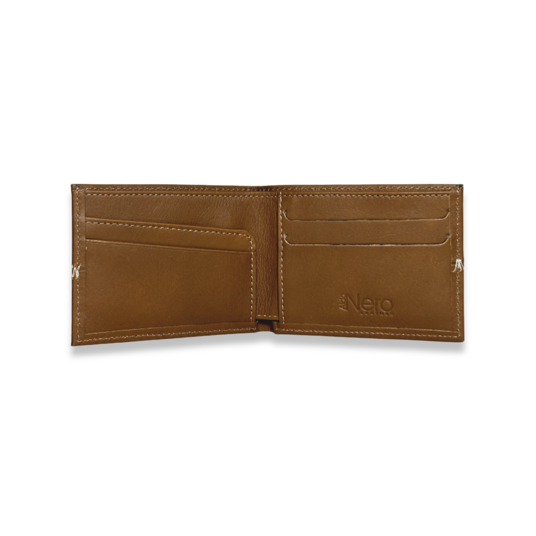 Billetera en cuero color natural, para hombre