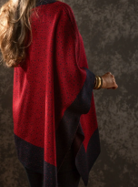 PONCHO DALILA ROJO AZUL 2