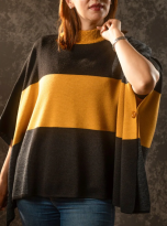 PONCHO OMEGA GRIS NEGRO 1